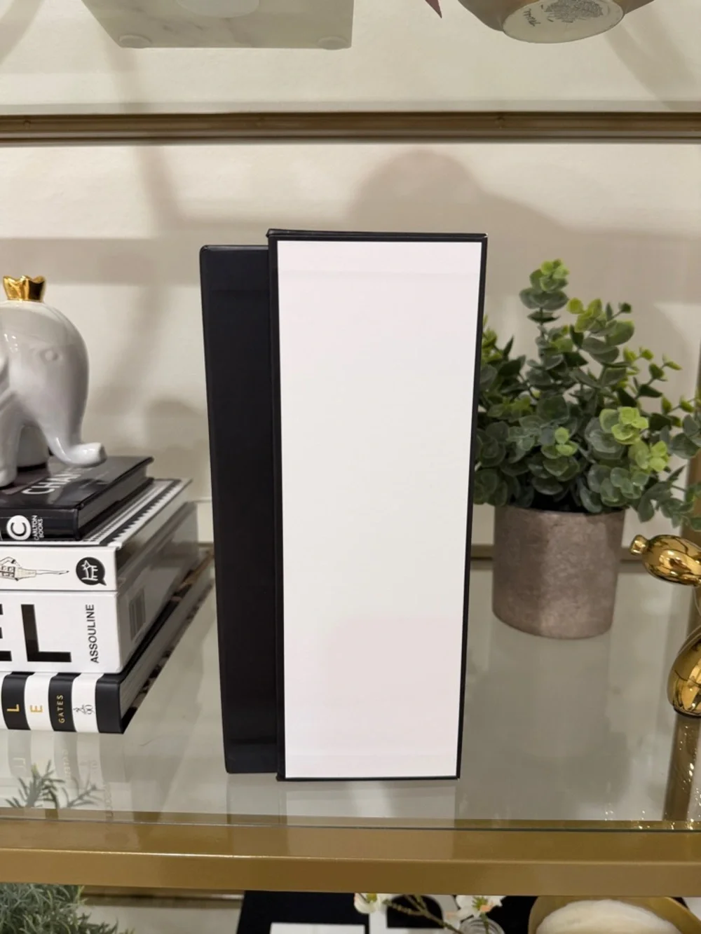 CHANEL Gift Box, bag, flower and ribbon with book